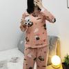 Spring & Autumn Women's Long-Sleeve Pajama Set - Cute Cartoon Design, Plus Size, Cozy Winter Loungewear