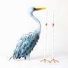 DYS Blue Heron Garden Statues, Metal Cranes Decor, Sculpture Yard Art, Bird Lawn Ornaments for Backyard Pond Patio Porch Outside Decorations