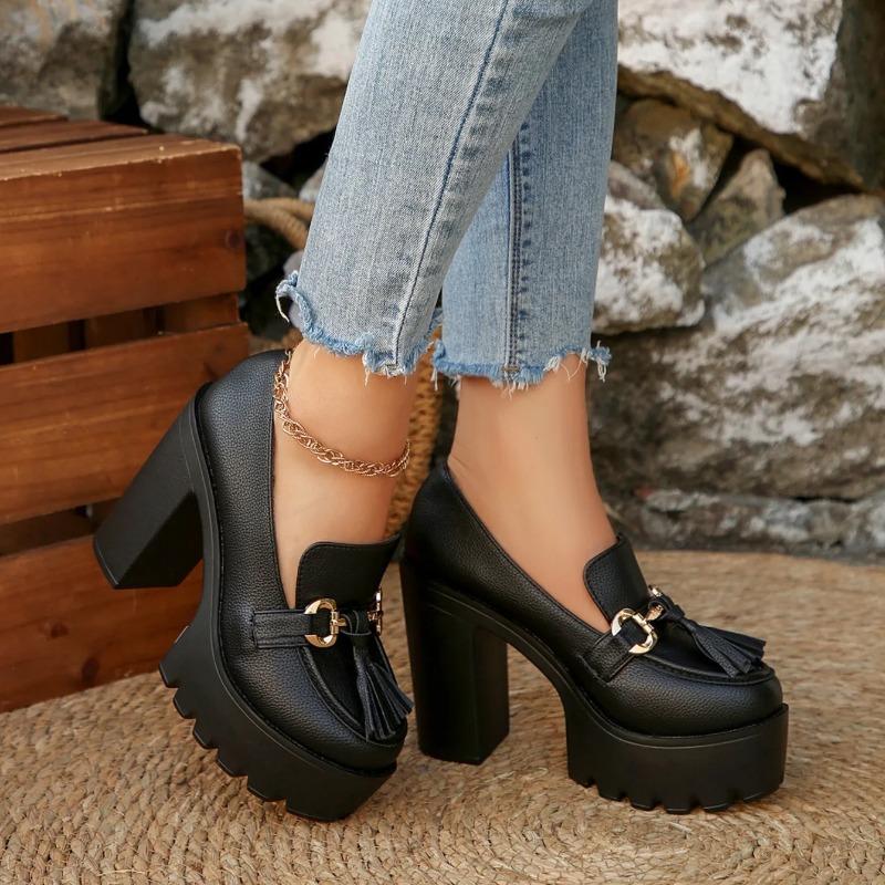 High Heels Women Mary Jane Shoes Retro Bows Elegant Chunky Heel Women Wedding Shoes Fashion White Round Toe Platform Sandals