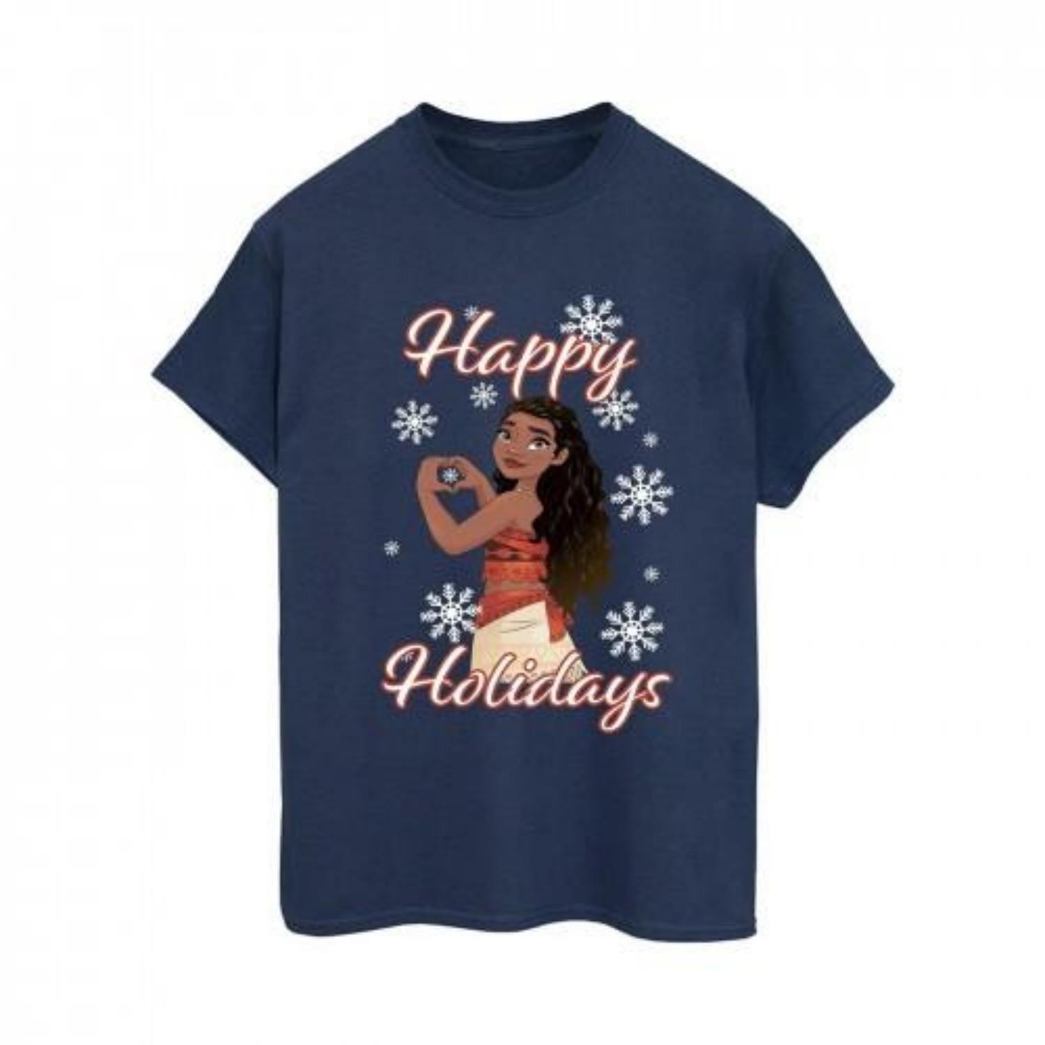 

Moana Womens_Ladies Cotton Boyfriend Holiday T-Shirt S чёрный