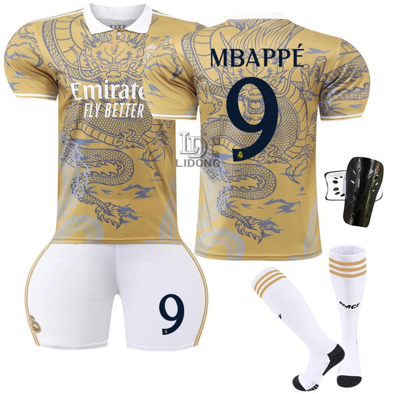 Messi 9 Shirt Draken Editie Mbappe 24-25 Real Madrid Thuis Voetbalshirt Set Fan Versie Ademend Sneldrogend Trainings Wedstrijd Kleding