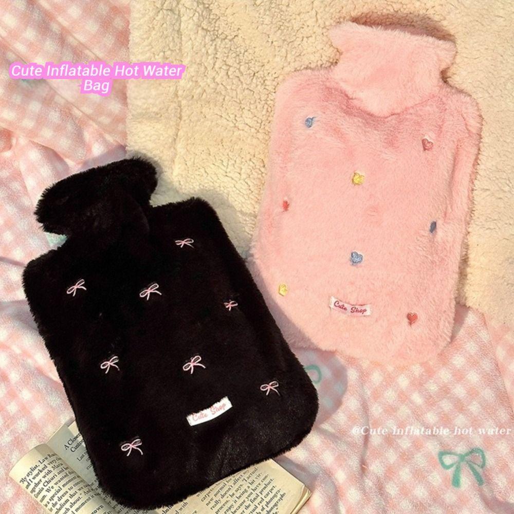 2000ML Hot Water Bottle Plush Belly Warmer Portable Hand Warmer Winter
