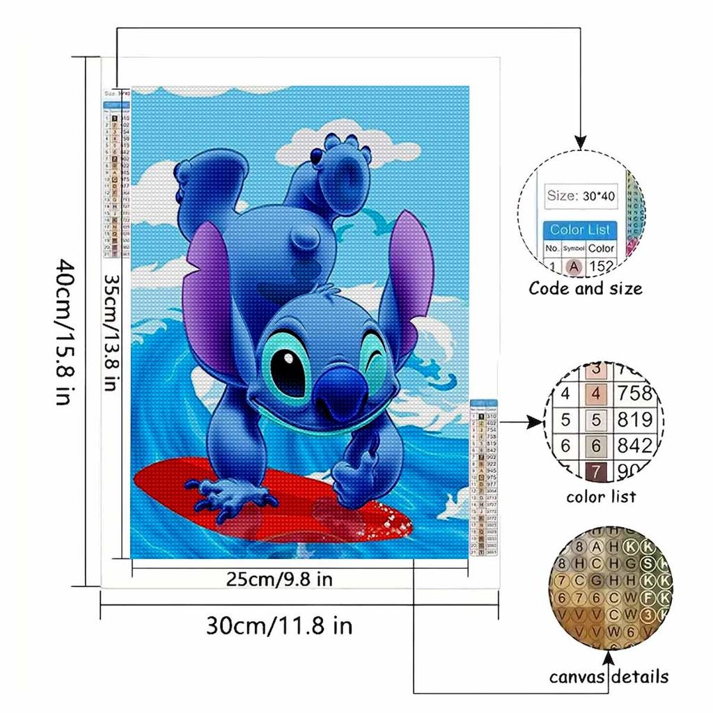 5D Diy Diamond Painting Stitch On The Surf Full Drill Rhinestones Mosaic Embroidery Handmade Products Home Decor Gift