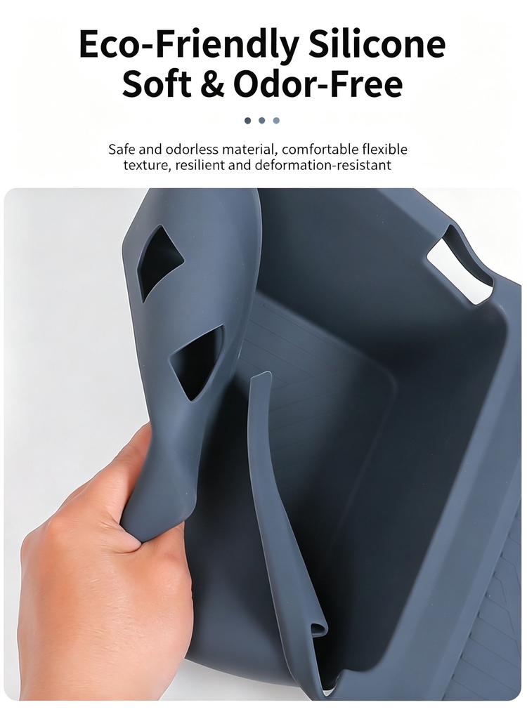 For Zeekr 9X Central Control Armrest Box Silicone Storage Box Car Organizer Interior Accessories Modification