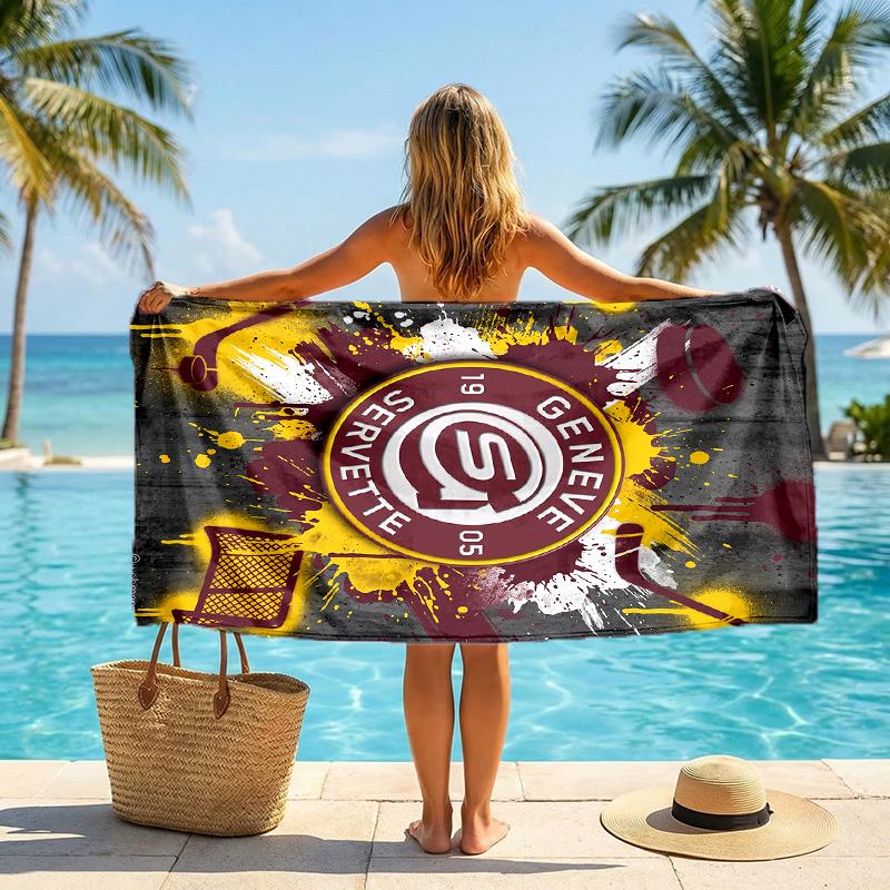 Servette FC stampa Asciugamano da Spiaggia Quick Dry Microfibra Assorbente Portatile da Viaggio Asciugamano per Nuoto