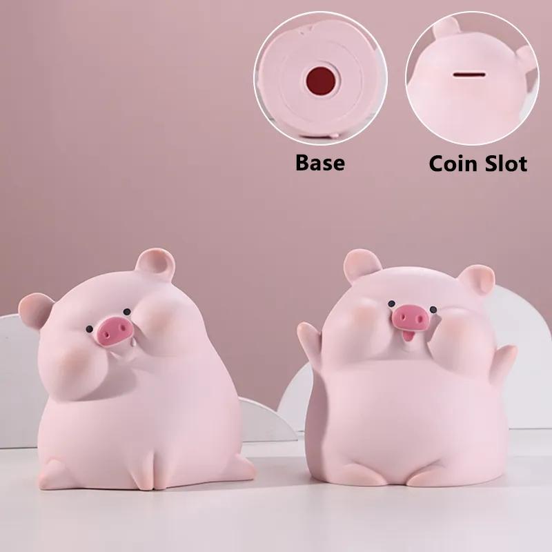 Nydelig Pig Piggy Bank Sparer Mynt Penger Søt Bankboks Vinyl Anti Fall Piggy Bank Bursdagsgaver Home Decor Ornament