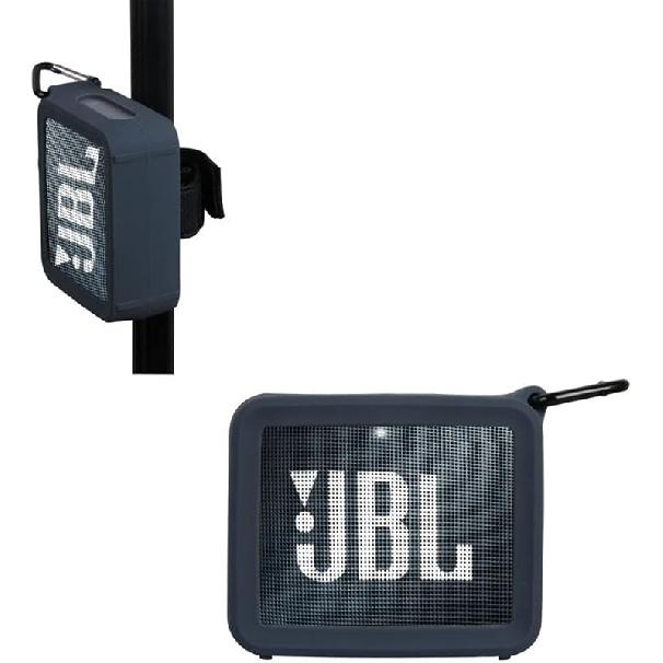 Hermitshell Silicone Carrying Case Replacement for JBL GO2 (Black 2)