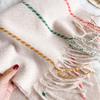 Women Winter Cashmere Scarf  Stripe Pashmina Luxury Brand Shawls and Wraps Bufanda Hijab Travel Stoles Echarpe Warm Blanket
