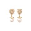 Elegant Pearl and Sparkling Cubic Zirconia Earrings for Women with a Sophisticated Style
