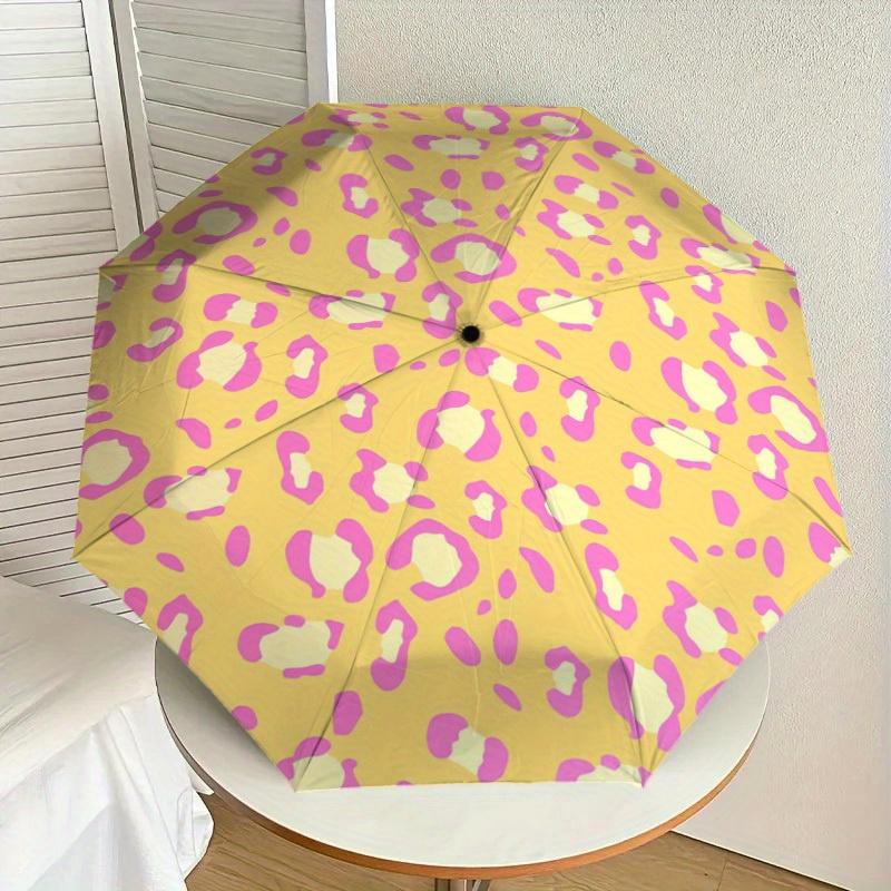 1pc Yellow Leopard print Print Umbrella , Multi-functional Umbrellafor Men & Women, Valentine s Day Gift0817011
