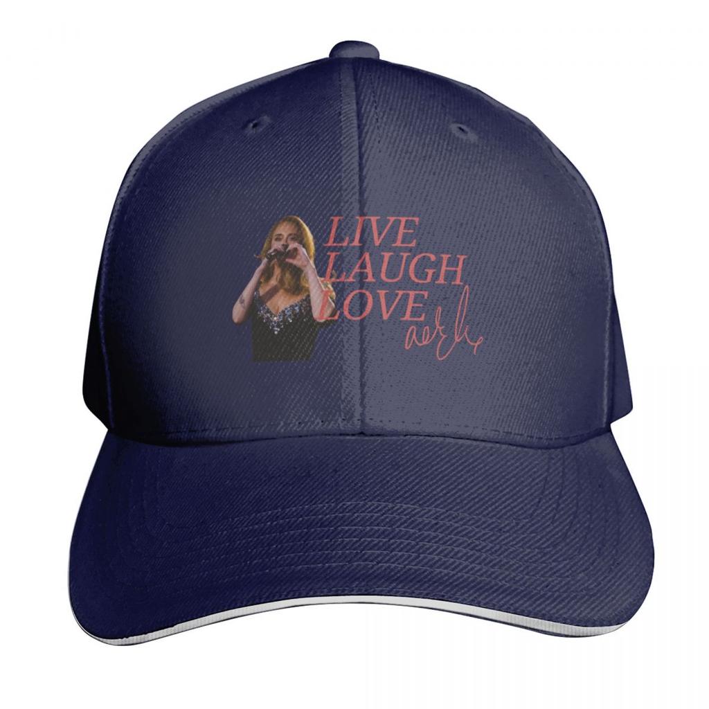 Live Laugh Love Adele Baseball Cap Hat Unisex golf hat genuine Wild Ball Hat black Womens Hats For The Sun Unisexs