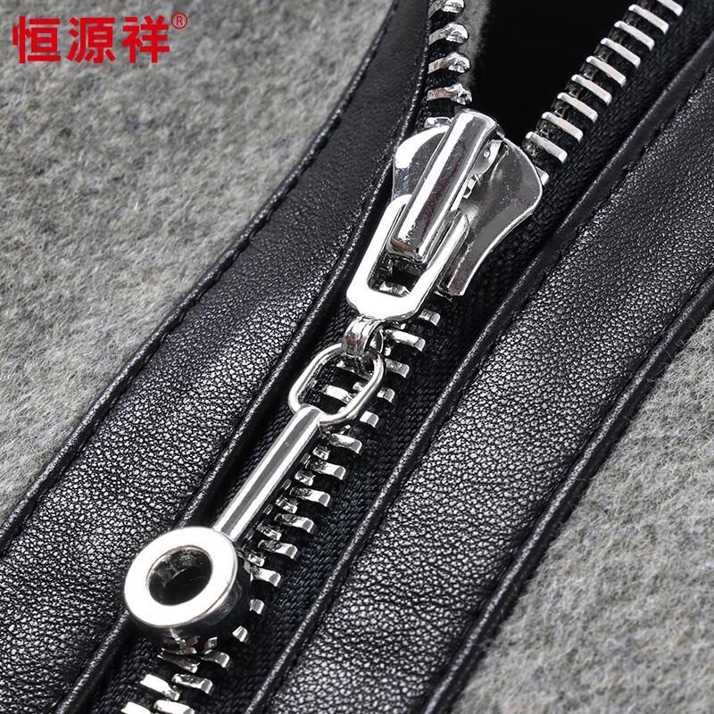 Hengyuanxiang Men's Wool & Cashmere Turn-down Collar Winter Jacket