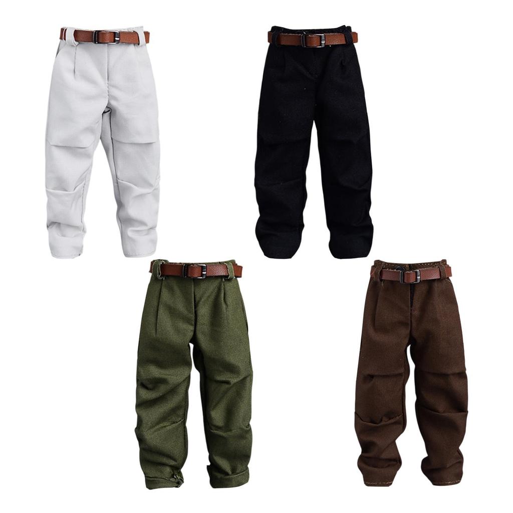 1/12 Doll Pants And Belt, , Action Figures Clothing, for 6 '' Male Costume