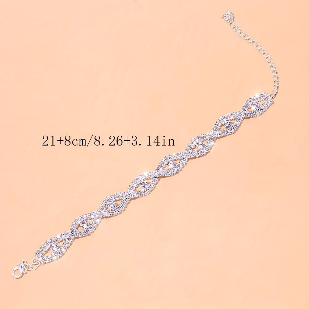 Chic Rhinestone Evil Eye Claw Chain Anklet