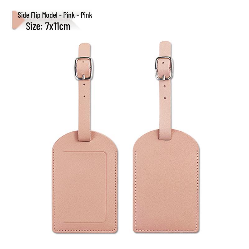 PU Leather Luggage Tag & Anti-lost Boarding Pass Holder with Logo