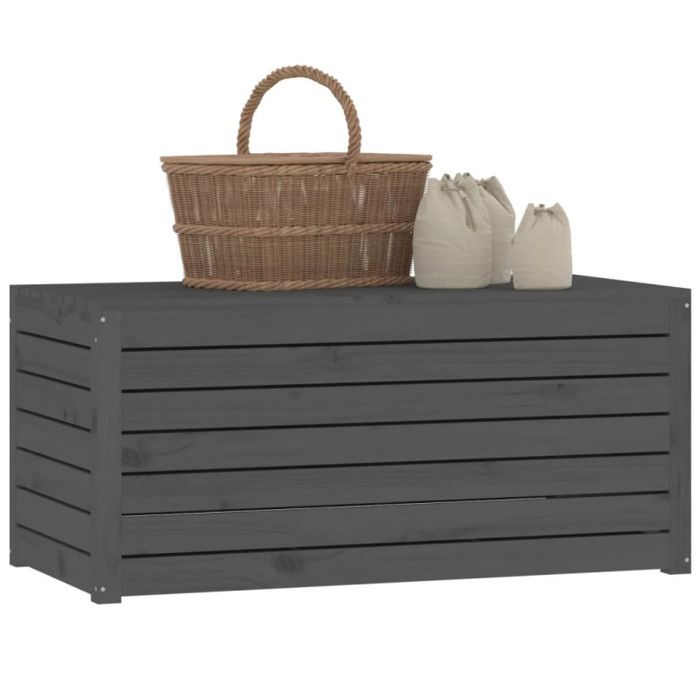 VidaXL Boîte de jardin gris 101x50,5x46,5 cm bois massif de pin 823950