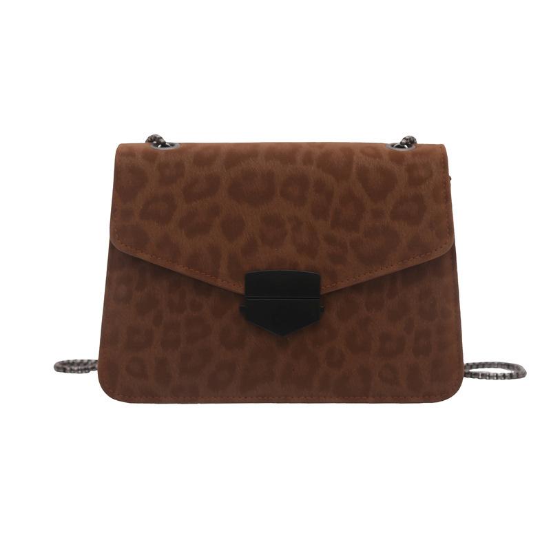 Leopard print retro and beautiful chain small square bag women's new highend trendy shoulder messenger bag