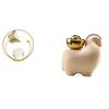Crystal Ball Sculpture Metal Figurine Desk Indoor Ornament Statue Stand Miniature Animal Tabletop