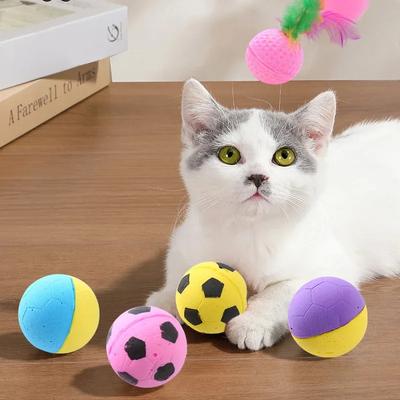 Katzen Spielzeug Latex Schaumstoff Ball Interaktives Spiel Jagd Kätzchen Spielzeug Selbst Hi Haustierbedarf Haustier Katzen Spielzeug Interaktiv