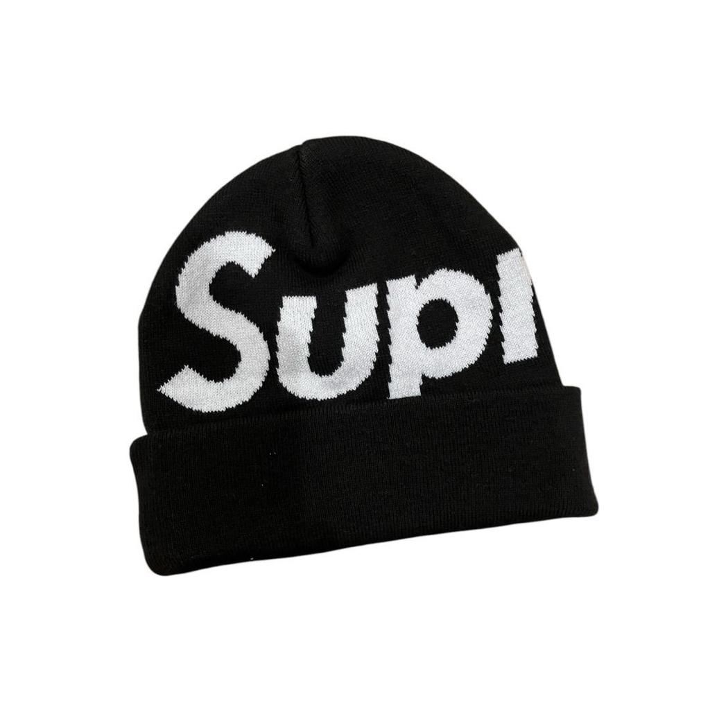 [USED] Supreme Big Logo Beanie BLACK