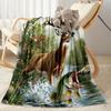 Deer In Forest Scene Blankets are suitable for living rooms, bedrooms, camping, and other places, making them an ideal choice for gifts.