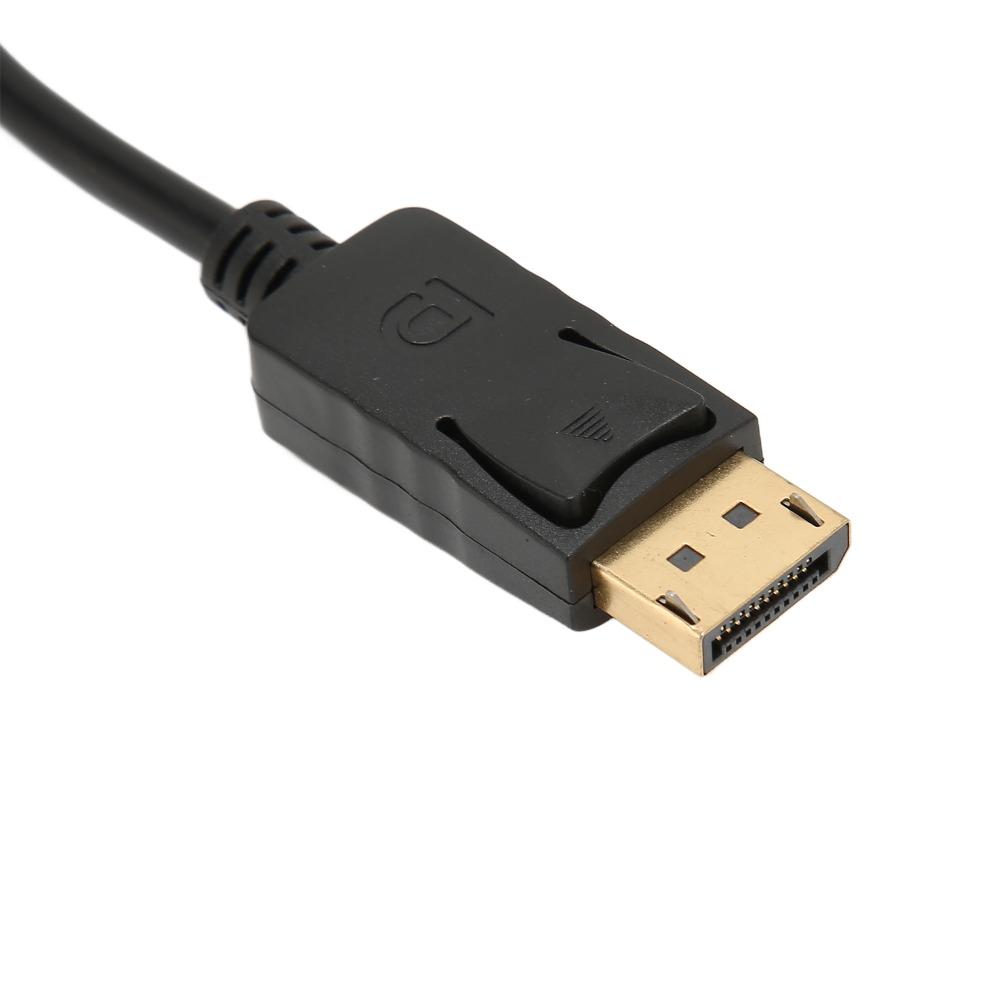 3PCS 1080P DP To DVI Adapter Cable Unidirectional DP Conversion Cable  Office Workers