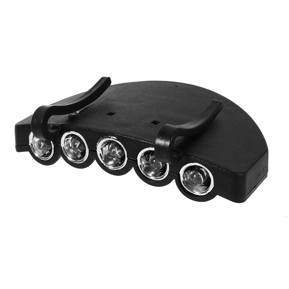 5 LED Cap Шляпа Brim Клип Головной 