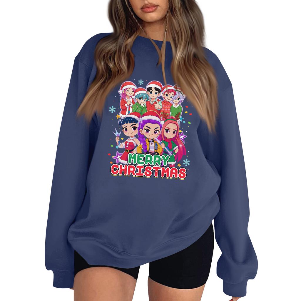 Women's Fashion Long-Sleeve Pullover Sweatshirt With Fun Movie-Themed Print