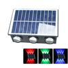 Warm/White/RGB Lights Solar Wall Lamp IP65 Waterproof Automatic Outdoor Lighting  Courtyard