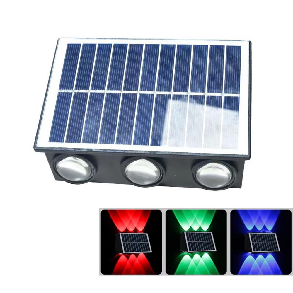 Warm/White/RGB Lights Solar Wall Lamp IP65 Waterproof Automatic Outdoor Lighting  Courtyard