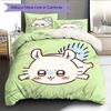Chiikawa  Pattern Bedding Quilt Set  Home Decoration  Gift (1 * Duvet Cover + 2 * Pillowcase  Without Core)