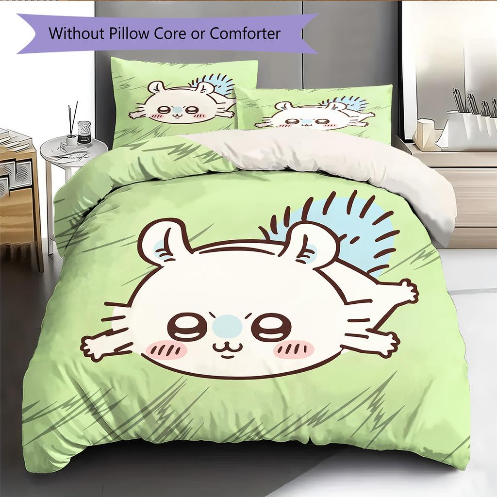 Chiikawa Pattern Bedding Quilt Set Home Decoration Gift (1 * Duvet Cover + 2 * Pillowcase Without Core)
