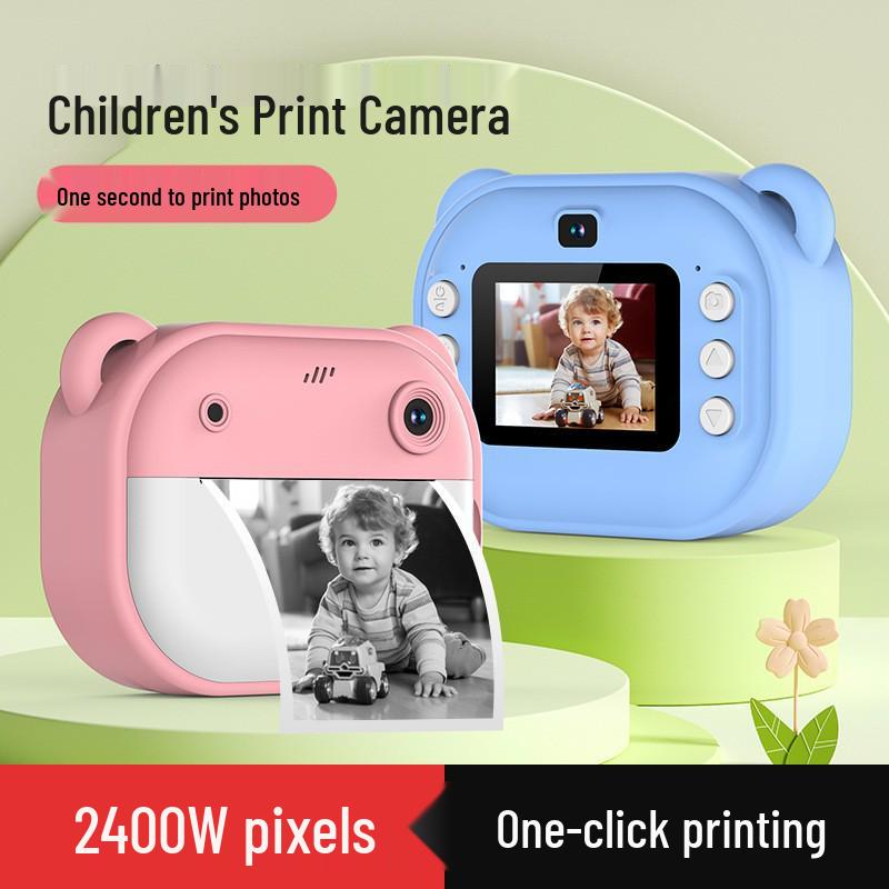 High-Definition Kids' Instant Print Camera with Cartoon Design