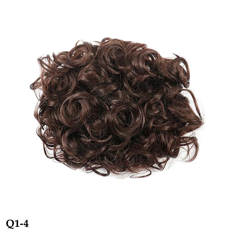 MERISIHAIR Perucă Chignon ondulată naturală pentru femei, extensii de păr din fibre sintetice de culoare pură, potrivite pentru petrecere, nuntă, utilizare zilnică