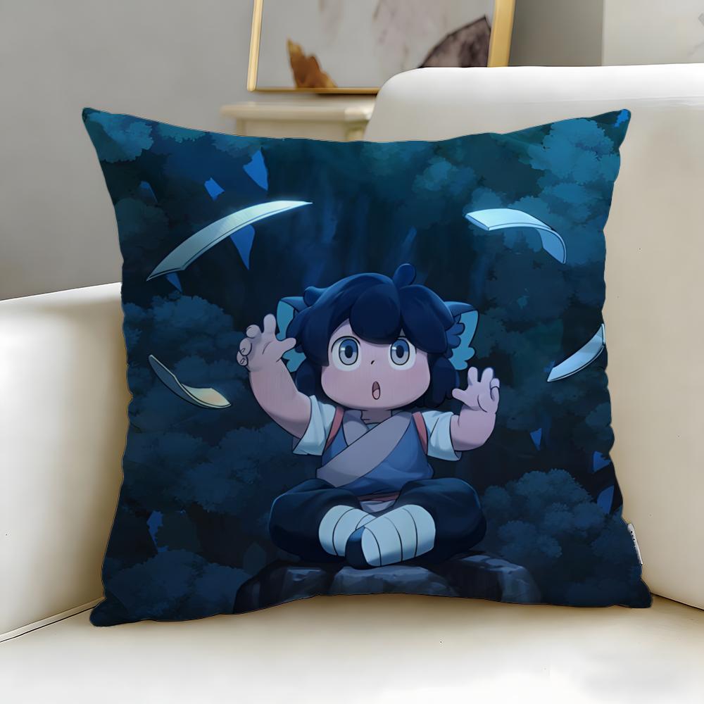 classic anime The Legend of Hei Cushion Cover Soft  EasyWash Pillow Case  Versatile for Couch Bed Travel and Office