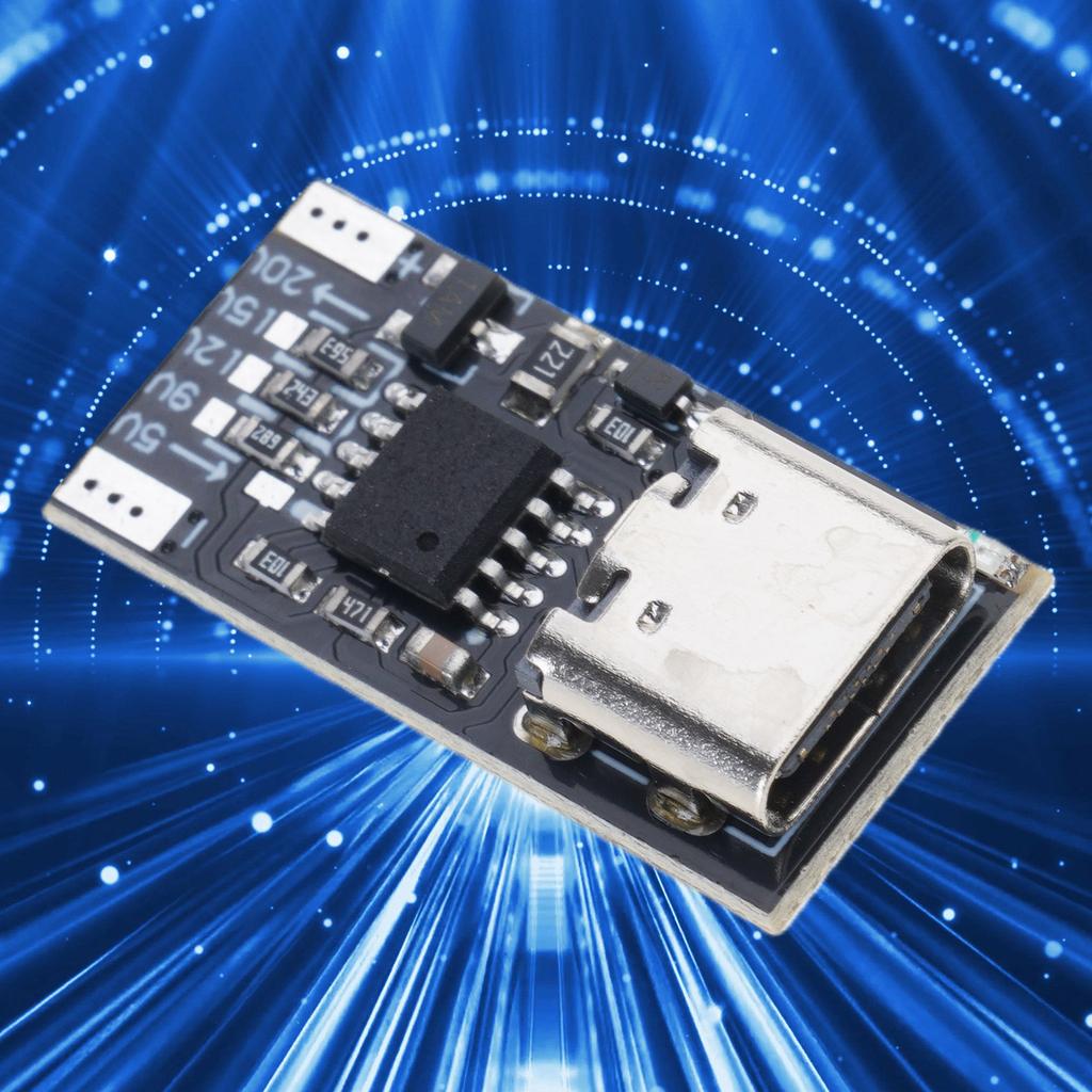 Fast Charging Protocol Triggering Module With 4 Adjustable Voltages PD Compatible One Button Operation Lightweight Design