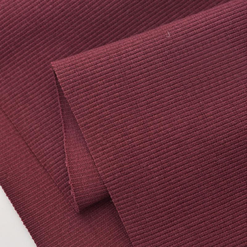 Tecido Canelado Algodão Elastano Tricô Elástico Punho Cós Perna Braços Moletom Parte Inferior Camiseta Tops Acabamento Canelado Jersey Tecido Canelado