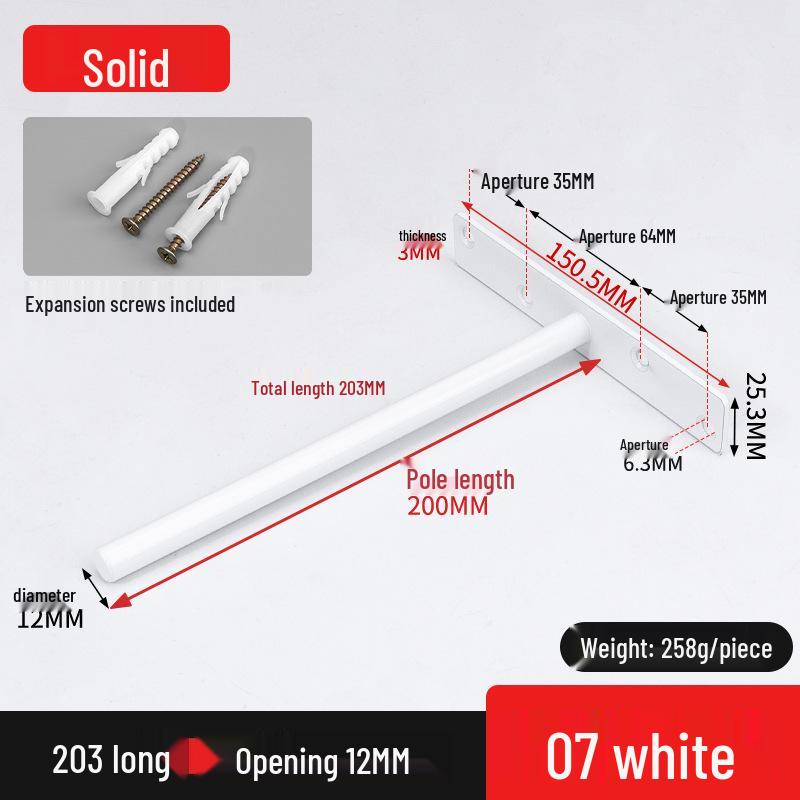 Invisible T-Shaped Shelf Brackets for Concealed Wall-Mounted Bookshelf Support