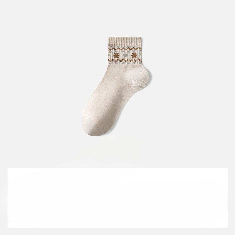 Sock Cotton Short Socks Pure Cotton White Boat Socks Summer and Spring All-cotton Socks