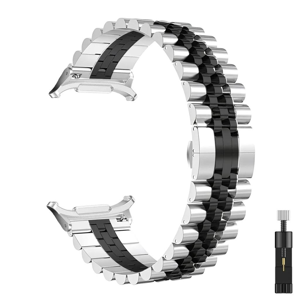 Correa de Metal para Samsung Galaxy Watch 8 40mm 44mm / Watch8 Classic 46mm Pulsera de Acero Inoxidable para Galaxy Watch Ultra 47mm 2025 Correa