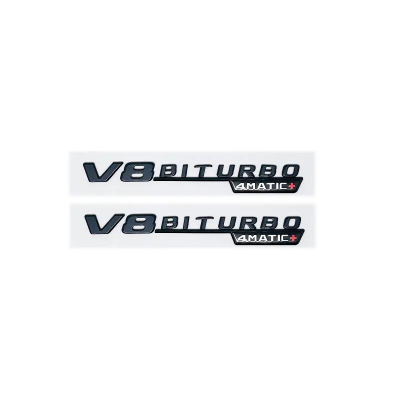 Pro Mercedes Benz Stříbrná Černá X253 C253 GLC43 GLC63 GLC63s GLC 63 S AMG Znak V8 BITURBO 4MATIC 4MATIC+ Znaky Odznaky
