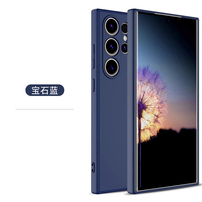 Applicable to Samsung S25Ultra mobile phone case ultra-thin matte skin feeling liquid tpu soft Note20 all-inclusive S24plus