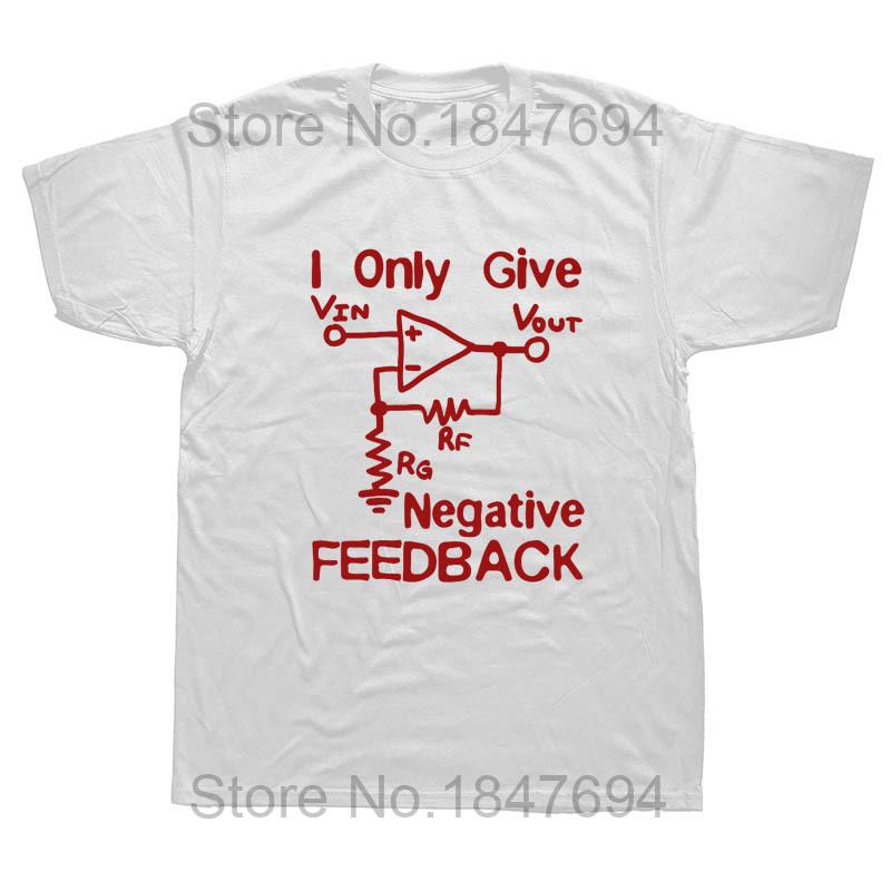 Nové tričko Funny Cotton s krátkým rukávem Bavlněné tričko s potiskem Dávám negativní zpětnou vazbu Tričko počítačového inženýra