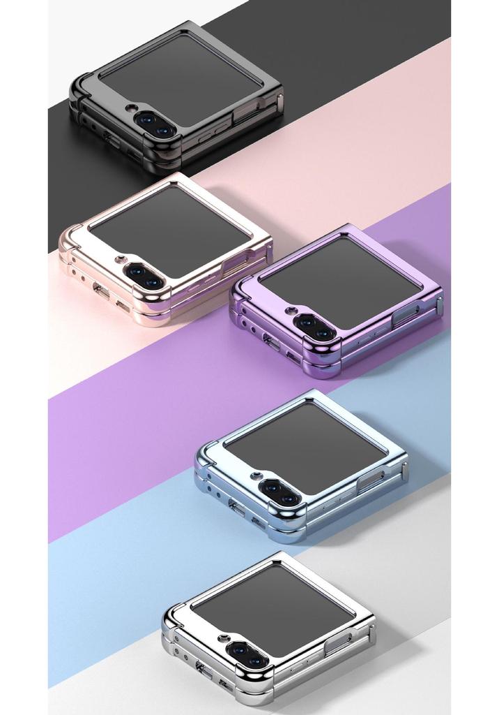Kompatible Samsung Z Flip7 Galvanisierte Transparente Fallschutzhülle