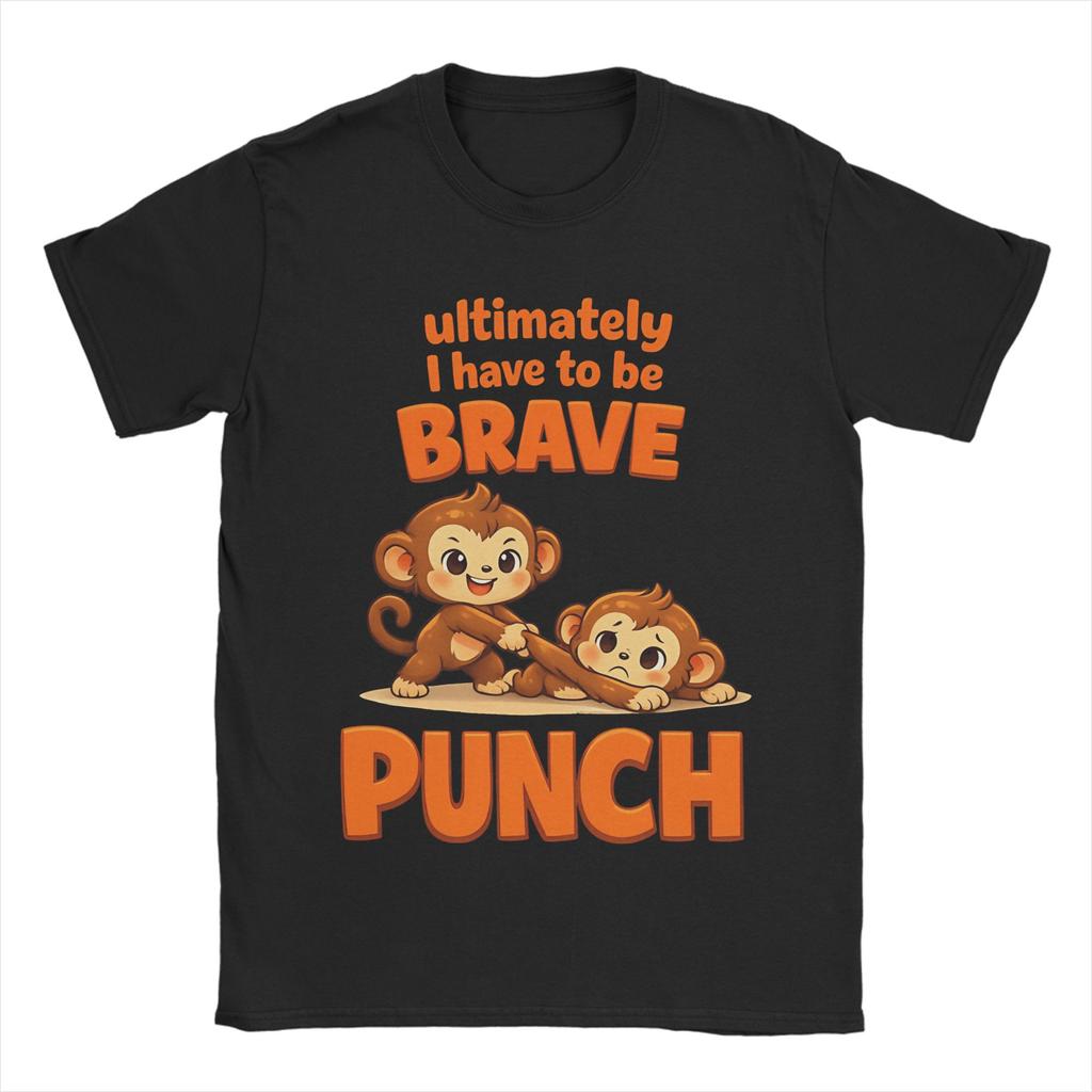 Punch Monkey T Shirt Summer Pure Cotton TShirts For Adult Leisure Casual Tshirt ShortSleeved Vintage Tees