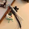 1Pcs Cartoon Plush Bow Love Pendant Keychains For Women Y2K Bag Hanging Jewelry Gift Decoration Accessories