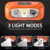 Sports Headlamp USB Rechargeable Hands-free Flashlight with Bright Beam Automatic Switch in 3 Modes, Camping, Fishing, and Emergency Situations