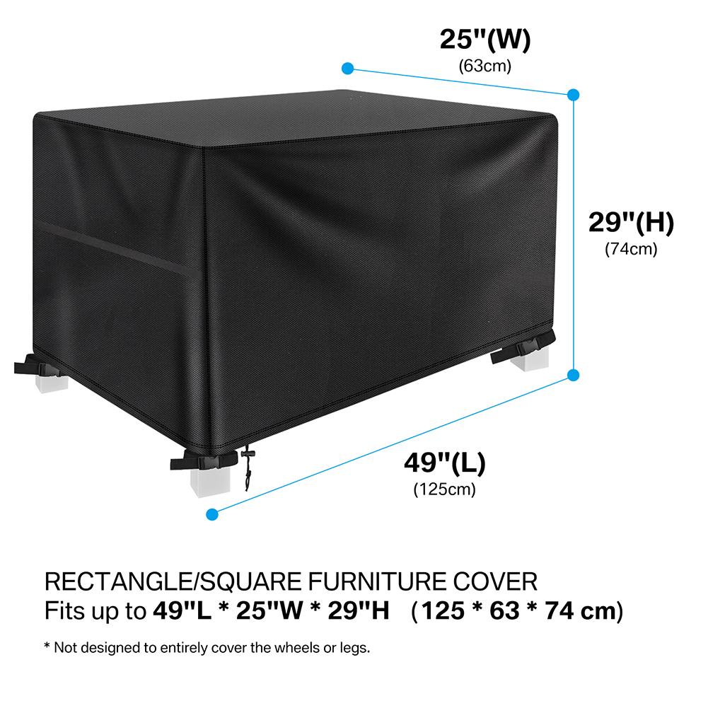 

Garden Furniture Cover Waterproof And Windproof UV Block 210D Oxford Cloth Protective Cover for Garden Table