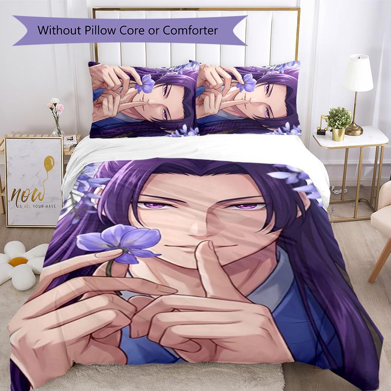 3pcs The Apothecary Diaries Design Cover Set - HD Printed Bedding with 1 Cover and 2 Pillowcases - Perfect for Home and Dorm Decor