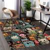1pc Anime Cartoon Design Office Chair Mat - Cute Monsters and Creatures Decorative Rug for Home, Office, Living Room, Bedroom, Game Room - Non-Slip Ca